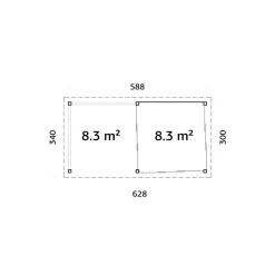 Uterum Palmako Lenna 16,6 m2 Set 404 Slide