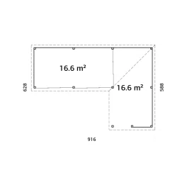 Uterum Palmako Lenna 33,2 m2 Set 720 Slide Plus