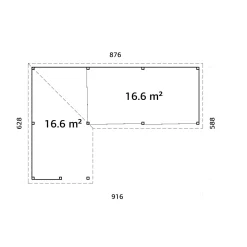 Uterum Palmako Lenna 33,2 m2 Set 720 Slide Plus