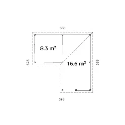Uterum Palmako Lenna 24,9 m2 Set 410 Slide