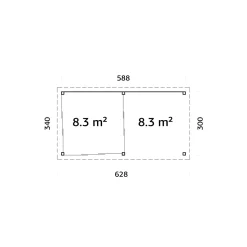Uterum Palmako Lenna 16,6 m2 Set 706 Slide Plus