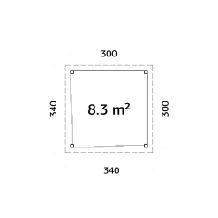 Uterum Palmako Lenna 8,3 m2 Set 701 Slide Plus