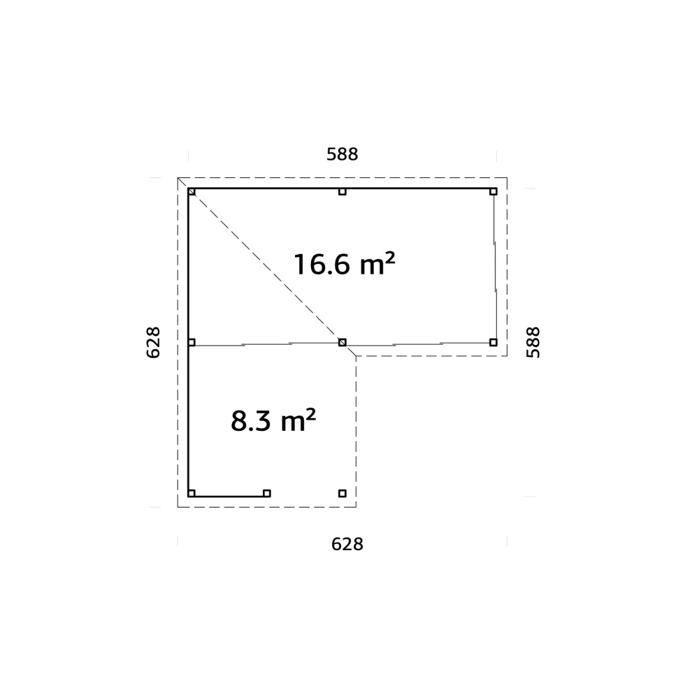 Uterum Palmako Lenna 24,9 m2 Set 723 Slide Plus