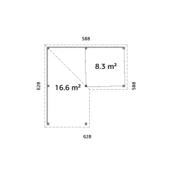 Uterum Palmako Lenna 24,9 m2 Set 712 Slide Plus