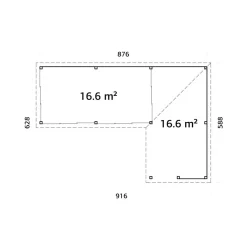 Uterum Palmako Lenna 33,2 m2 Set 421 Slide