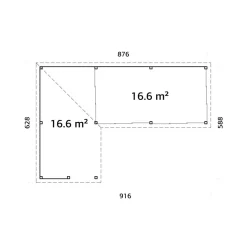 Uterum Palmako Lenna 33,2 m2 Set 421 Slide