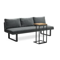 Utesoffa deNoord Samira Fällbar Utesoffa med soffbord - Solsäng i aluminium