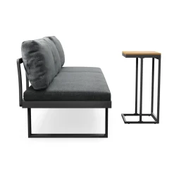 Utesoffa deNoord Samira Fällbar Utesoffa med soffbord - Solsäng i aluminium