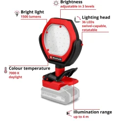 Utomhuslampa Einhell GC-OL 18/1500 Li-Solo Sladdlös utan Batteri