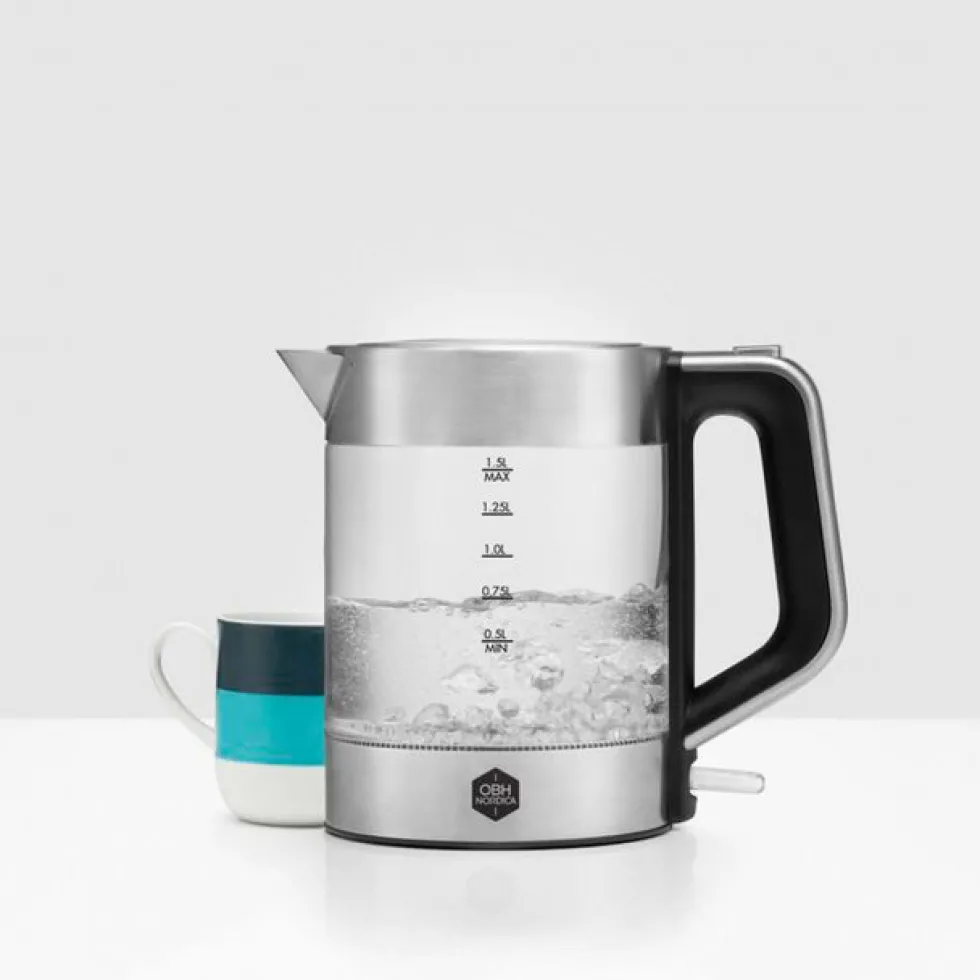 Vattenkokare OBH Nordica Venice Glass Tekokare 1,5L med Automatisk Avstängning