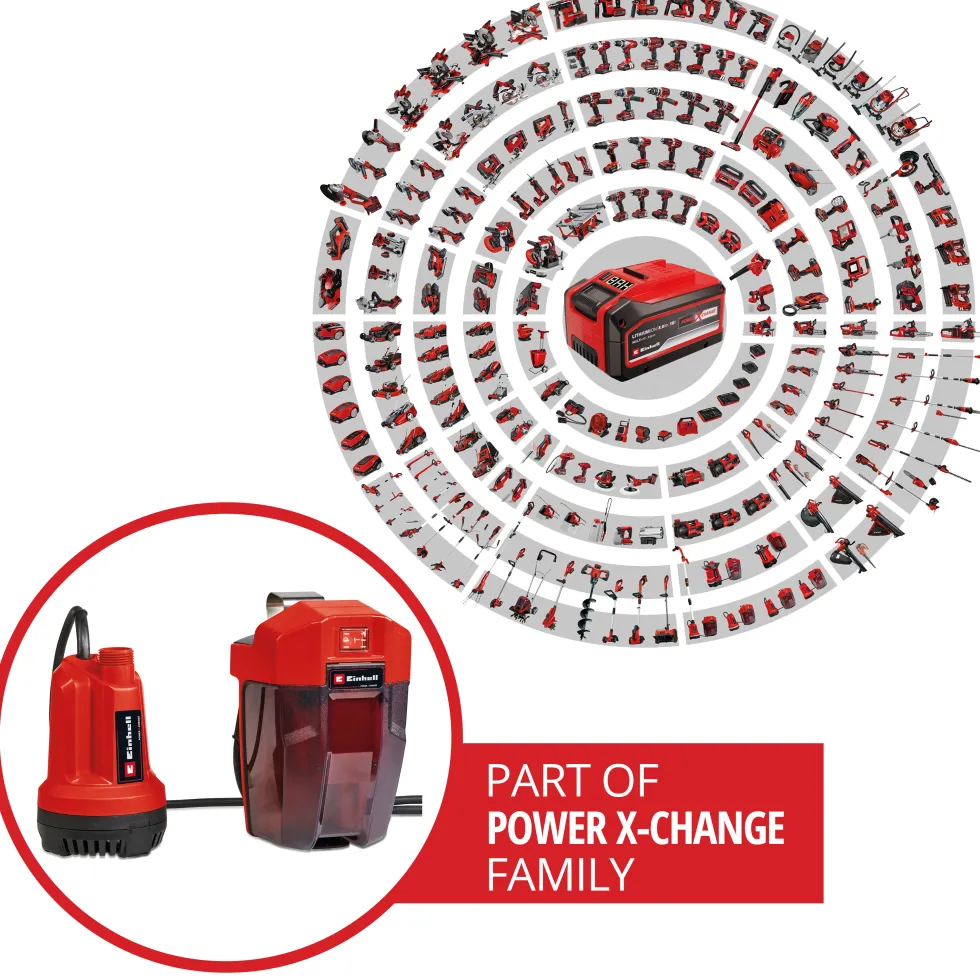 Vattenpump Einhell GE-SP 18 Li Utan Batteri & Laddare