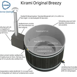 Vedeldad Badtunna Kirami Breezy M CULTFärg kar: LightGray