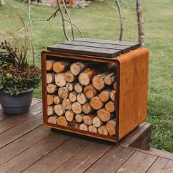 Vedförvaring GrillSymbol Cortenstål Enzo Rack S