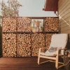 Vedförvaring GrillSymbol Cortenstål Wood-Wall-L