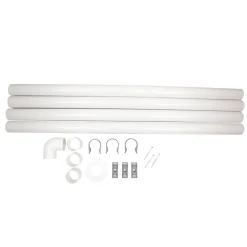 Ventilationssats Separett Tiny® 4m rör, inkl. Skarv & fästen