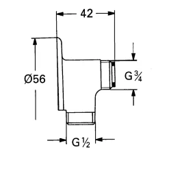 Ventilfäste Grohe G20xG15