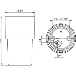 Väggarmatur Ifö Electric Light On Kupa Vit IP44 E27