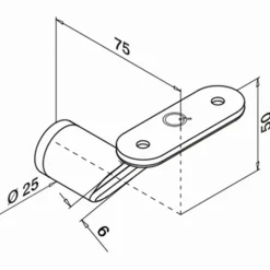 Väggfäste Herrljunga Ledstångsfabrik 0123 Utomhus Plan