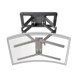 Väggfäste Vivanco 2-arm Curved Större Än 85 tum/60 kg Full motion