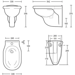 Vägghängd Bidé Imperial Bergier