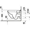 Vägghängd Toalettstol Duravit Starck 3 Rimless