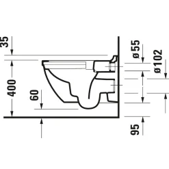 Vägghängd Toalettstol Duravit Starck 3 Rimless