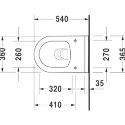 Vägghängd Toalettstol Duravit Starck 3 Rimless
