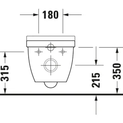 Vägghängd Toalettstol Duravit Starck 3 Rimless