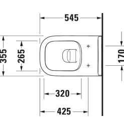Vägghängd Toalettstol Duravit D-Code Rimless