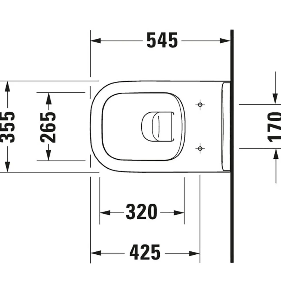 Vägghängd Toalettstol Duravit D-Code Rimless