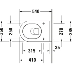 Vägghängd Toalettstol Duravit Starck 3 222509