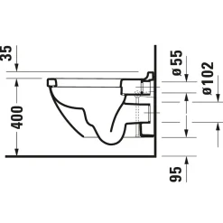 Vägghängd Toalettstol Duravit Starck 3 222509