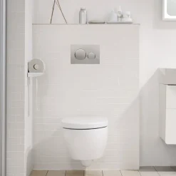Vägghängd Toalettstol Geberit iCon Rimfree 3575 med Grohe Rapid SL 113 cm
