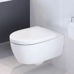 Vägghängd Toalettstol Geberit iCon Rimfree 3575 med Grohe Rapid SL 113 cm