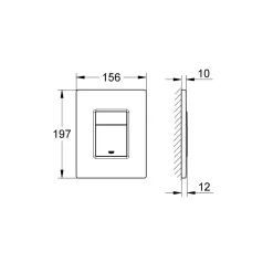 Vägghängd Toalettstol Grohe Cube Ceramic 39244 Komplett