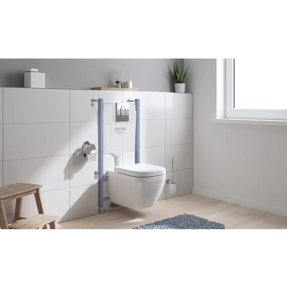 Vägghängd Toalettstol GROHE Solido Euro Ceramic 5-i-1 Komplett Vit Porslin