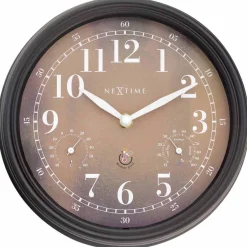 Väggklocka/Väderstation NeXtime JasmineBrun