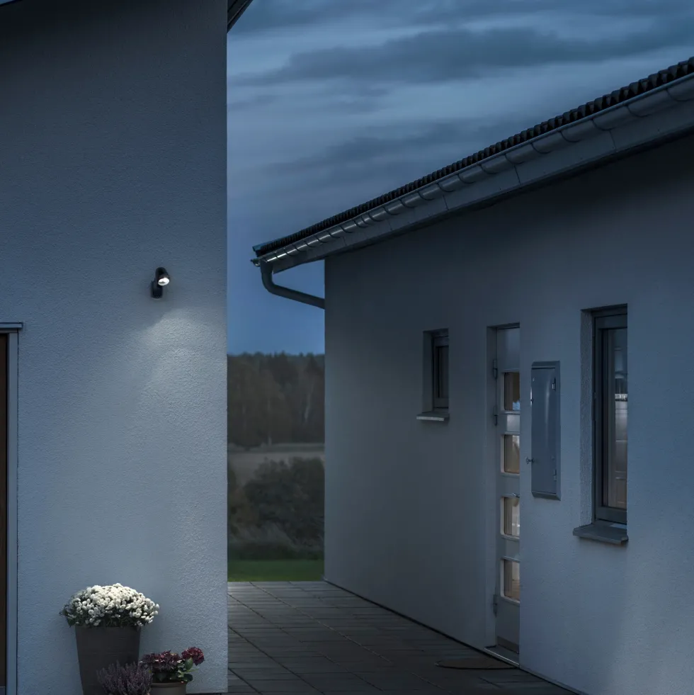 Vägglykta Gnosjö Konstsmide Prato High Power LED 1W Rörelsevakt Batteri