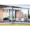 Väggpergola Jabo 4x4m Pergolatak, Grå med Segelduk