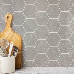 Väggskiva BerryAlloc Kitchen Wall Skiffer Nat Hexagon