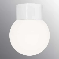 Vägg-/Taklampa Ifö Electric Classic Glob Opalglas IP54 Rak E27