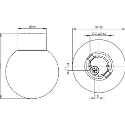 Vägg-/Taklampa Ifö Electric Classic Glob Blank Rak IP54