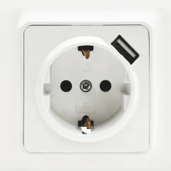 Vägguttag Malmbergs Gamma 1-Väg + 1Xusb med Skruvanslutning