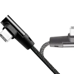 Vinklad USB-C-kabel LogiLink USB 2.0 Max 3A 1 m