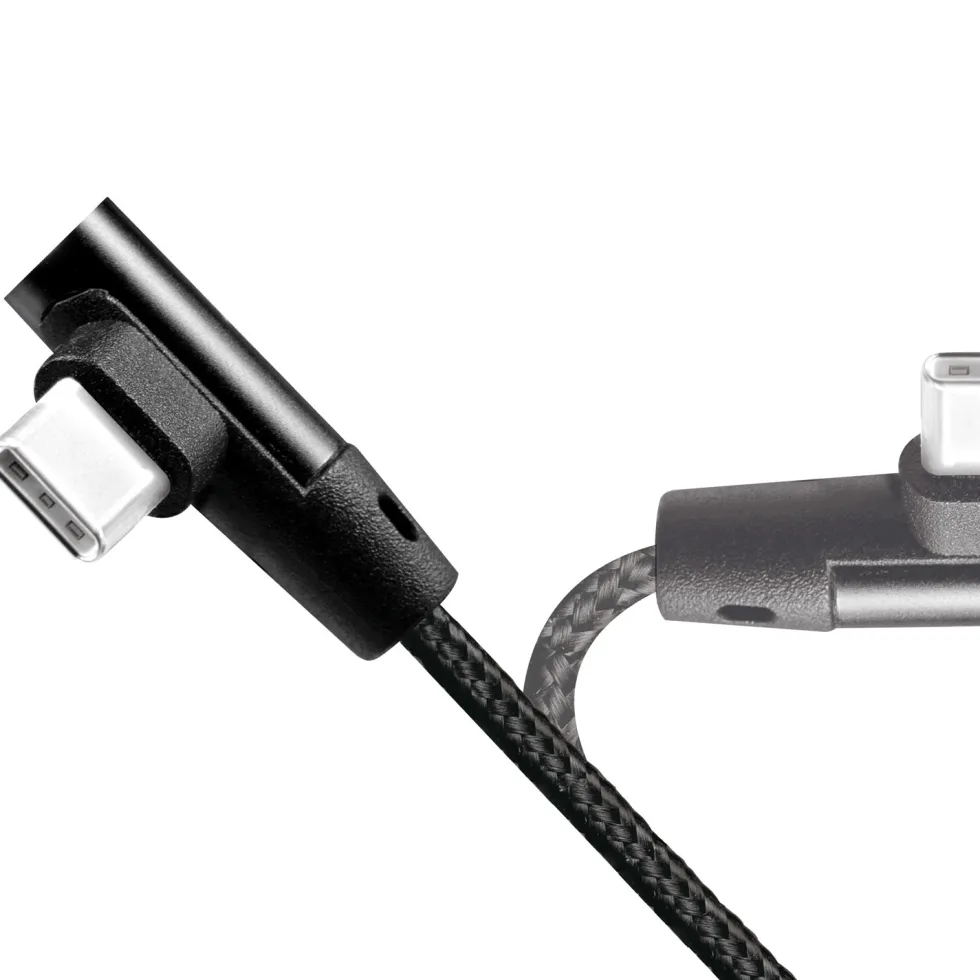 Vinklad USB-C-kabel LogiLink USB 2.0 Max 3A 1 m