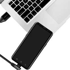 Vinklad USB-C-kabel LogiLink USB 2.0 Max 3A 1 m