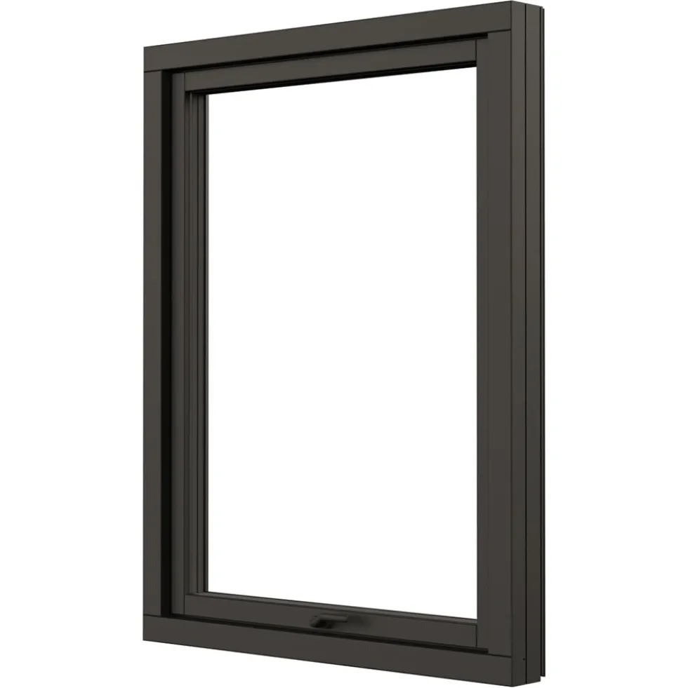 Vridfönster NorDan NTech 3-Glas Aluminium BlackLine Svart