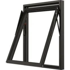 Vridfönster NorDan NTech 3-Glas Aluminium BlackLine Svart