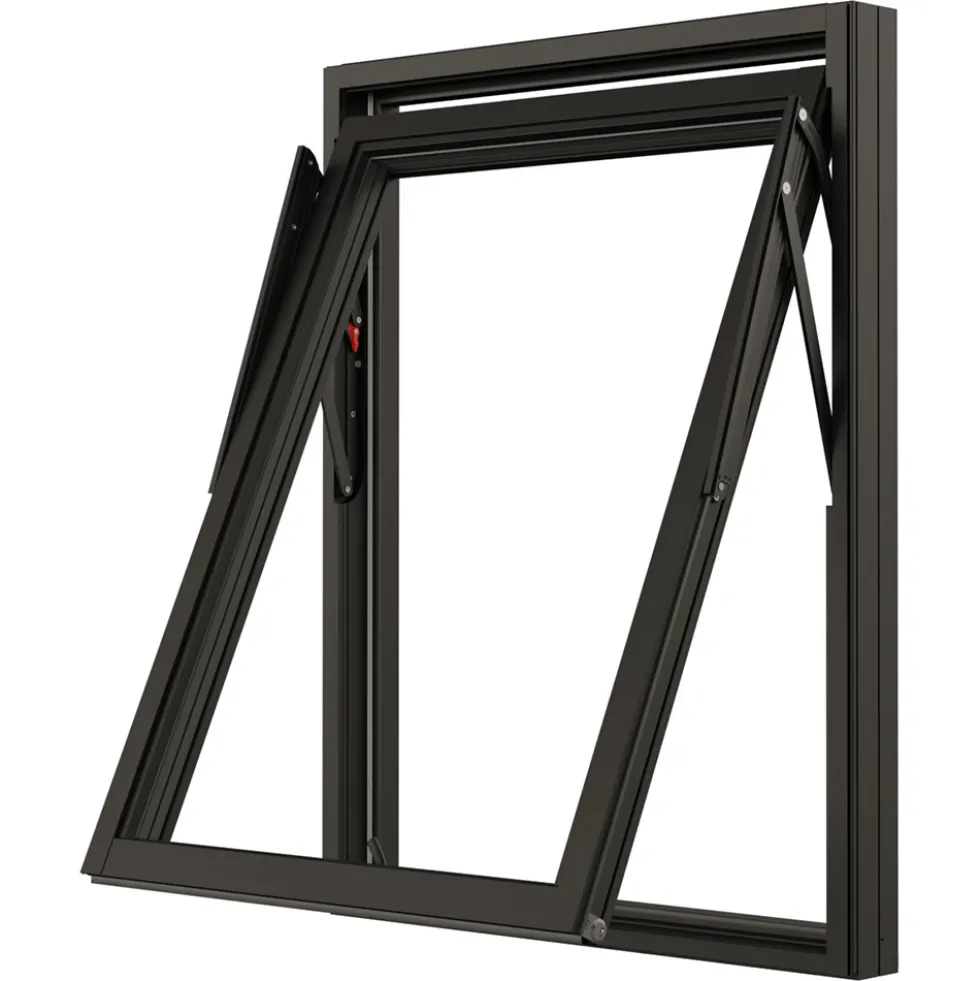 Vridfönster NorDan NTech 3-Glas Aluminium BlackLine Svart