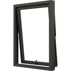 Vridfönster NorDan NTech 3-Glas Aluminium BlackLine Svart